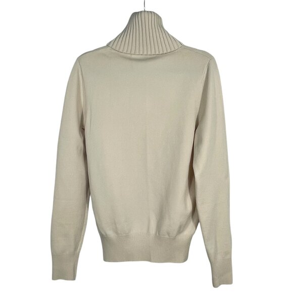 NWOT JOSEPH London Techno Basic Cream Turtleneck Sweater Women's Medium Luxury - Picture 4 of 11